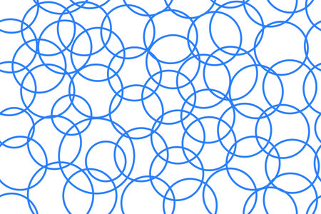 Seamless pattern background with blue circle outline. suitable for web, cover, banner, etc.