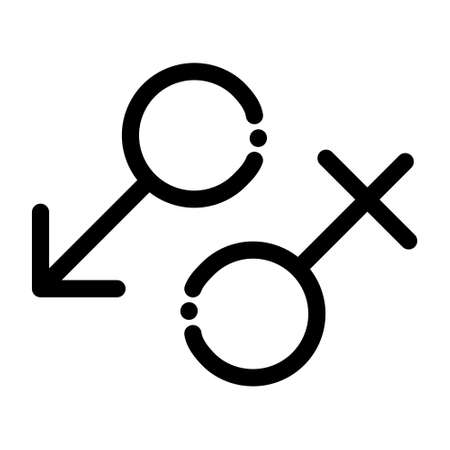 Icon for male and female gender linesのイラスト素材