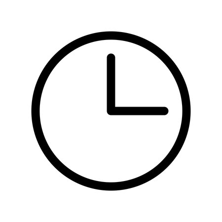 Minimalist clock line style icon, with editable lines. flat vector icon