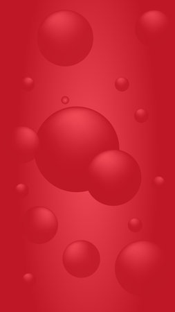 Red ball bubble vertical background with color gradation. Vector illustration. Suitable for wallpapers, presentations, banners, etc.のイラスト素材