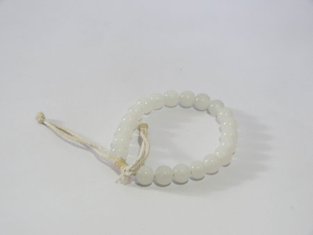 necklace in green batik on white backgroundの写真素材