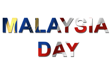 Malaysia day wording design isolate on white background.の写真素材