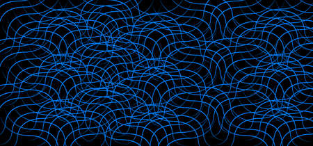 Abstract blue threads on a black backgroundの写真素材