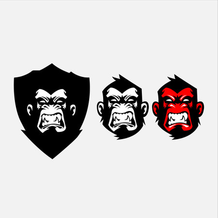 Save
Download Preview
Gorilla head logo for sport club or team. Animal mascot logotype. Template. Vector illustration.のイラスト素材