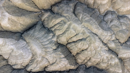 top shot of mountains forming interesting shapes