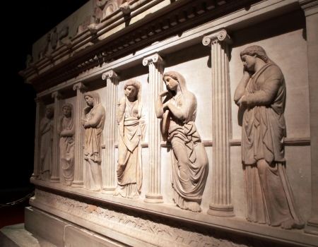 Ancient Sarcophagus Detail, Istanbulのeditorial素材