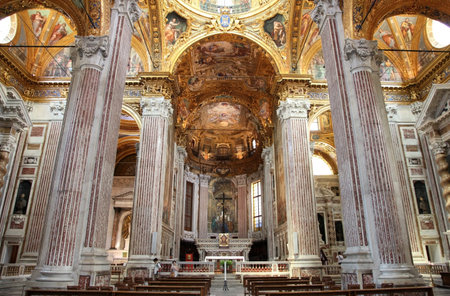 Interior view of Basilica dellのeditorial素材