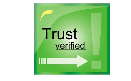 Illustration of firewall green trust mark の写真素材