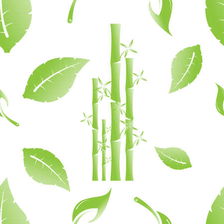 Room background with green leaf designのイラスト素材