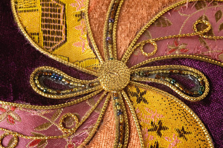 Close-up photo of figured decorative box cover