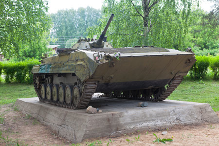 BMP-1 at the memorial to soldiers-internationalists in Velsk, Arkhangelsk region, Russia