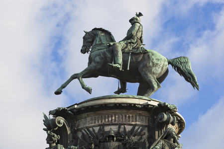 Monument to Nicholas I in St. Petersburg, Russiaのeditorial素材