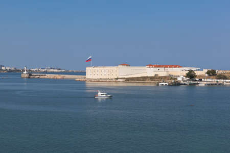 Sevastopol, Crimea, Russia - July 28, 2019: Konstantinovsky Fort on Navy Day July 28, 2019. Sevastopol, Crimeaのeditorial素材