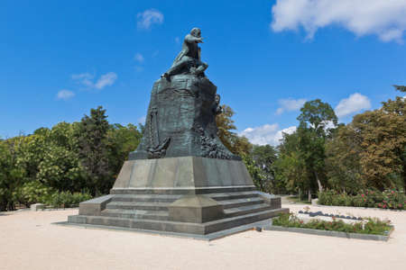 Sevastopol, Crimea, Russia - July 27, 2020: Monument at the site of the death of Vice Admiral Vladimir Alekseevich Kornilov on the Malakhov Kurgan in the city of Sevastopol, Crimeaのeditorial素材