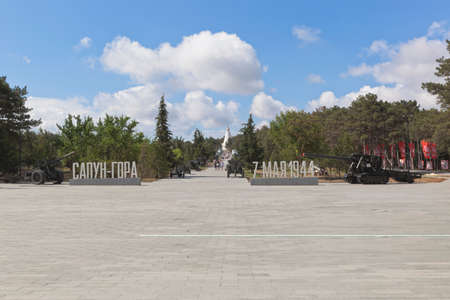 Sevastopol, Crimea, Russia - July 28, 2020: Memorial complex Sapun Mountain in the hero city of Sevastopol, Crimeaのeditorial素材