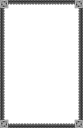A4 Size Ornamental Bordersのイラスト素材