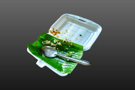 Foam box that eating outの写真素材