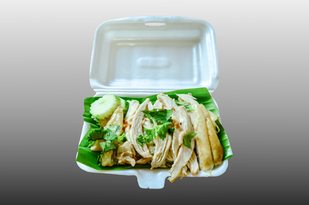 Hainanese chicken riceの写真素材