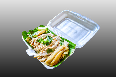 Hainanese chicken riceの写真素材