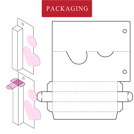 Package for object.Vector Illustration of Box.Package Template. Isolated White Retail Mock up.のイラスト素材