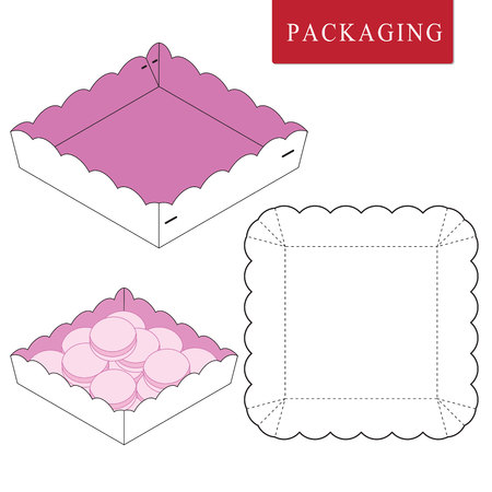 Packaging for street food.Thailand traditional  concept.のイラスト素材