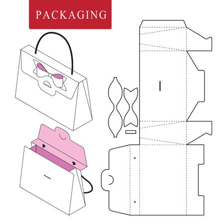 Bag packaging template for wearing.のイラスト素材