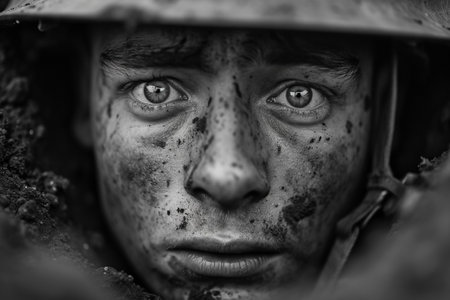 Asia soldier walking isolated.back view of walking people.の素材