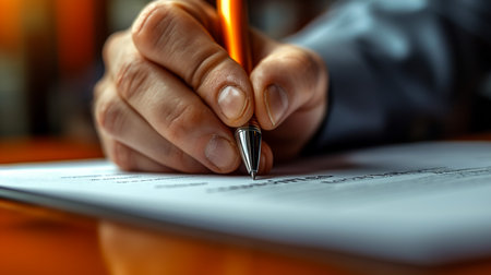 Business man sign a contract investment professional document agreement. meeting room.の素材