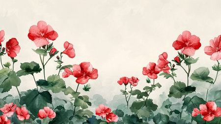 Luxurious pink wallpaper. Banner with white background blue and green watercolor stains. Golden cherry leaves wall art withの素材