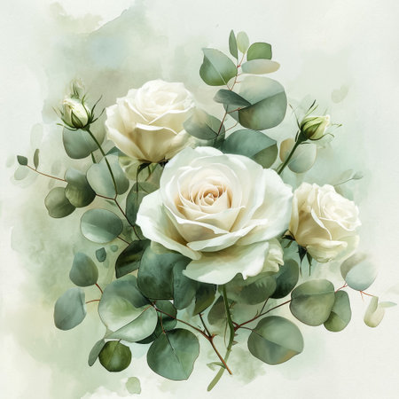 The delicate brushstrokes and vibrant colors create a sense of fluidity and grace, capturing the essence of this unique bloom. Ideal for adding a touch of sophistication and natural charmの素材
