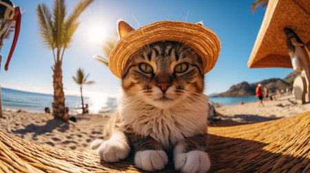 funny cat in round sunglasses close-upの素材