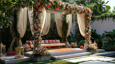 Beautiful wedding stage for coupleの素材