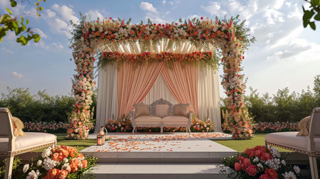 Beautiful wedding stage for coupleの素材