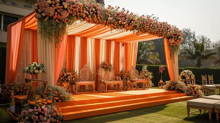 Beautiful wedding stage for coupleの素材