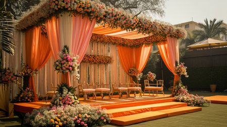 Beautiful wedding stage for coupleの素材