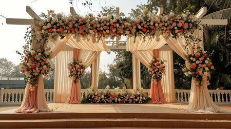 Beautiful wedding stage for coupleの素材