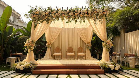 Beautiful wedding stage for coupleの素材