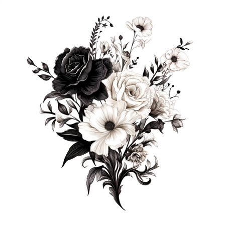 frame with flowers for congratulations, cards, price tags, flyersの素材