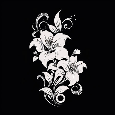 Hand drawn garden rose flower isolated on white backgroundの素材