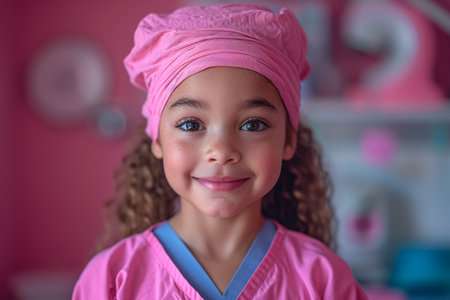beautiful girl fighting cancerの素材