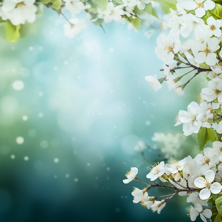 Cherry blossom, close up with soft pink bokeh background.の素材