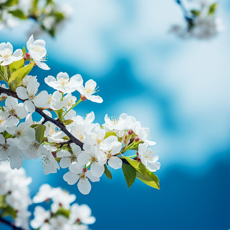 Cherry blossom, close up with soft pink bokeh background.の素材