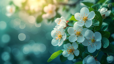 cherry blossom flower detail spring backgroundの素材