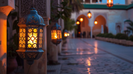 Middle Eastern Suhoor or Iftar mealの素材