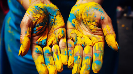 Watercolor Happy Holi and Dolyatra celebration card. Invitation card in vector.の素材