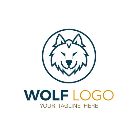 Wolf  design template. Animal logotype concept. Vector illustration.