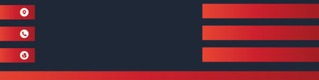 Red and blue background with copy space for text. Vector illustration.