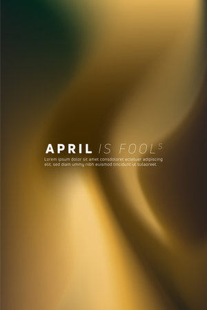 abstract background with blurred wavy lines in green and yellow colors