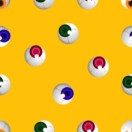 Pattern of pupils of eyes. Halloween objects. vector illustrationのイラスト素材