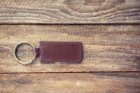 Label on old wood background. Toned image.の写真素材
